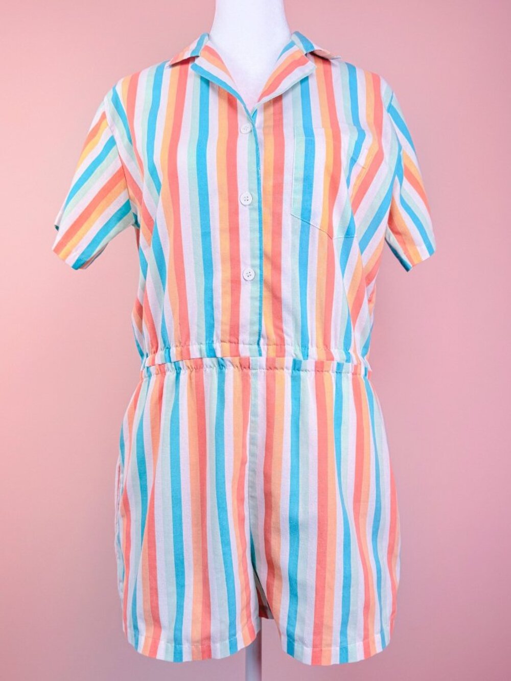 Vintage Stripe Club Cabana Romper